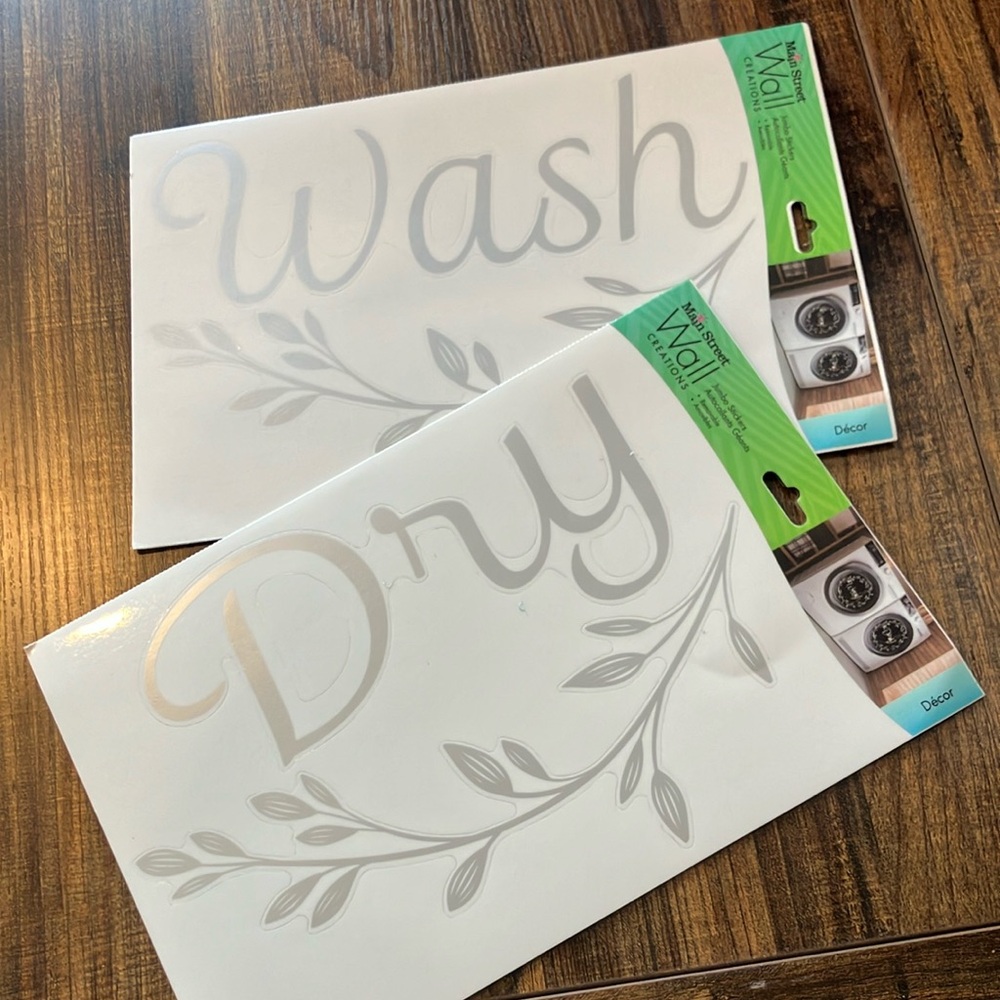 🌺 Wall Decor 'Wash' and 'Dry' Stickers